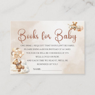 We Can Bearly Wait Gender Neutral BOOKS FOR BABY Enclosure Card