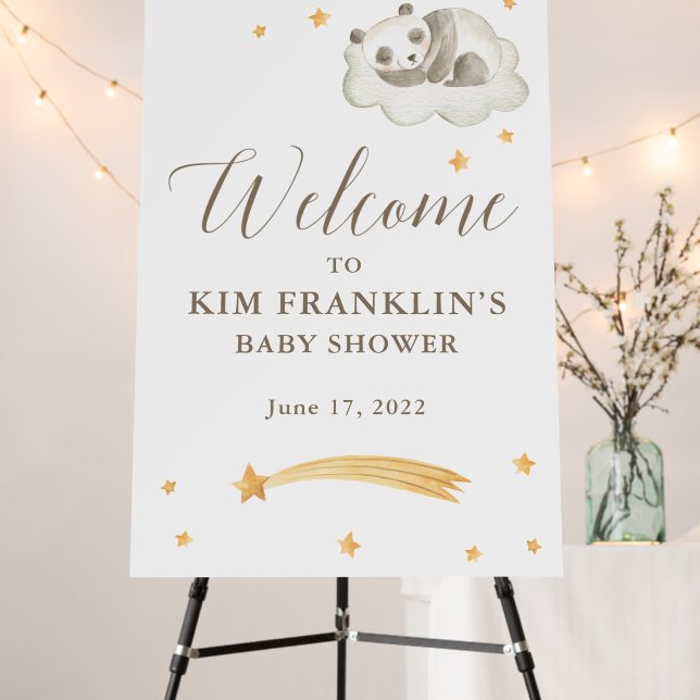 We Can Bearly Wait Gender Neutral Welcome Sign (In Situ (Stand))