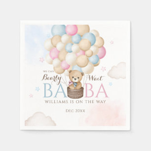 We Can Bearly Wait Gender Reveal Bear Baby Shower Napkins