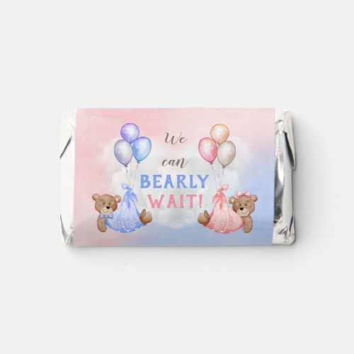 We Can Bearly Wait Gender Reveal Bears Pink Blue Hersheys Miniatures