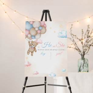 We Can Bearly Wait Gender Reveal Sign