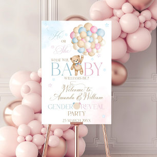 We Can Bearly Wait Gender Reveal Welcome Sign