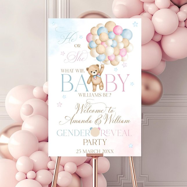 We Can Bearly Wait Gender Reveal Welcome Sign, He  Foam Board (Creator Uploaded)