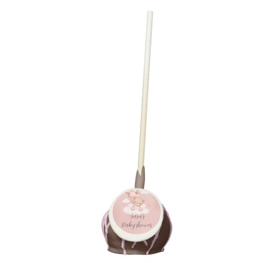 We can bearly wait girl baby shower cake pops (Front)