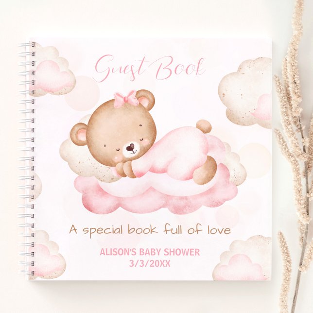 We Can Bearly Wait Girl Baby shower Guest Book (We Can Bearly Wait Girl Baby shower Guest Book, Boook full of love :))