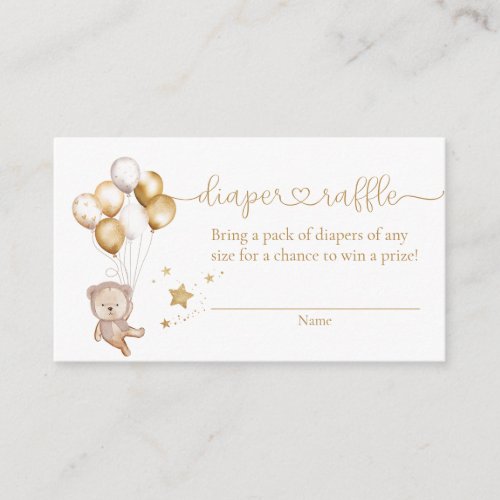 We Can Bearly Wait Gold Balloons Bear Book Request Enclosure Card