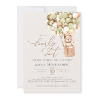 We Can Bearly Wait! Green Baby Shower Invitation