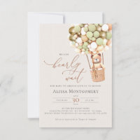 We Can Bearly Wait! Green Baby Shower Invitation