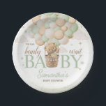 We Can Bearly Wait Green Bear Baby Shower Paper Plates<br><div class="desc">Make your Boho Bear baby shower extra special with these delightful round paper plates! Sturdy yet stylish,  these plates are perfect for serving delicious bites while complementing your theme in the most adorable way.

BS414</div>