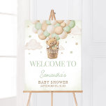 We Can Bearly Wait Green Bear Welcome Poster<br><div class="desc">Make your event special with this Boho Bear Baby Shower with our cute and lovely printable Welcome Sign featuring adorable Hot Air Balloon Baby Shower theme. Download,  personalize,  and create lasting memories with this perfect touch for your joyous celebration!

BS414</div>