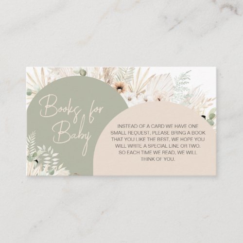 We Can Bearly Wait Green Books for Baby Enclosure Card