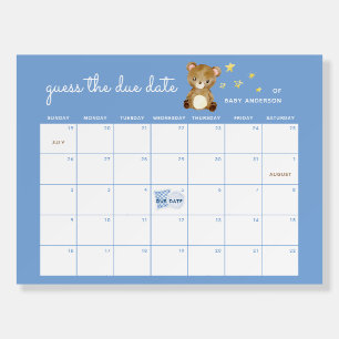 We Can Bearly Wait Guess the Due Date Baby Shower Foam Board