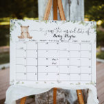 We can bearly wait Guess the due Date calendar Poster<br><div class="desc">We can bearly wait Guess the due Date calendar. Little bear Due date guessing game. 
Matching items available.</div>