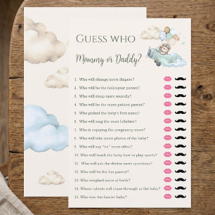 We Can Bearly Wait Guess Who Mommy or Daddy Game