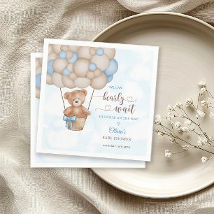 We Can Bearly Wait Hot Air Balloon Baby Shower Napkins