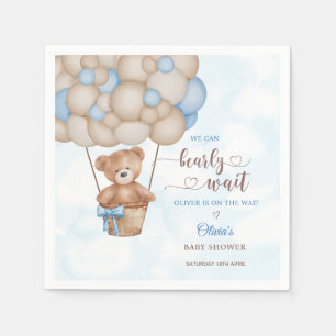 We Can Bearly Wait Hot Air Balloon Baby Shower Napkins