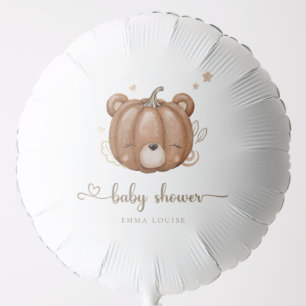 We Can Bearly Wait Little Pumpkin Bear Balloon