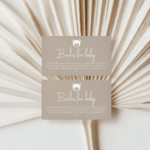 We Can Bearly Wait Minimalist Books For Baby Enclosure Card
