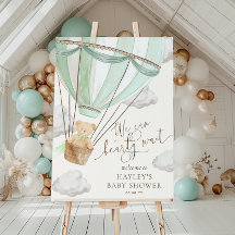 We Can Bearly Wait Mint Green Baby Shower