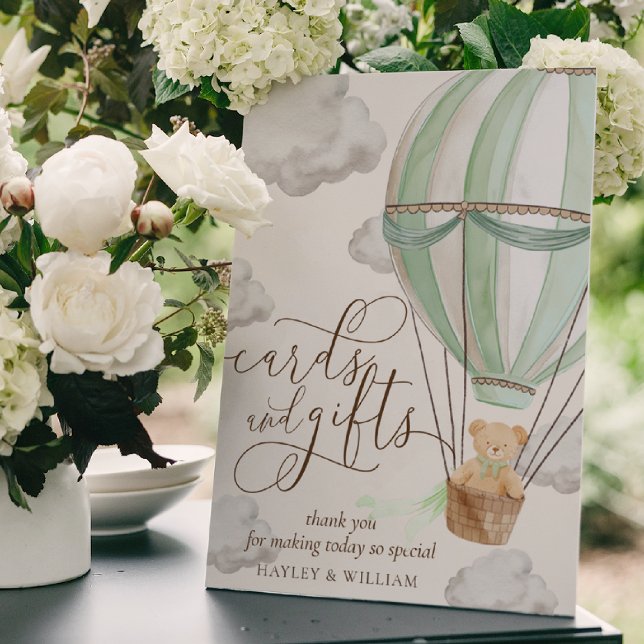 We Can Bearly Wait Mint Green Cards and Gifts Poster (Creator Uploaded)