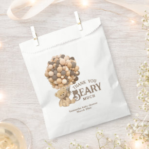 We Can Bearly Wait Modern Bear Baby Shower Favor Bag