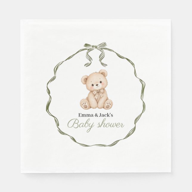We can bearly wait napkins (Front)
