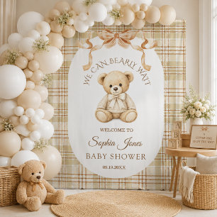 We Can Bearly Wait Neutral Baby Shower Backdrop