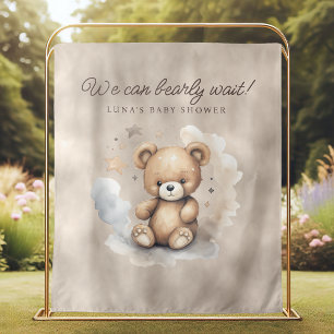We Can Bearly Wait Neutral Baby Shower Backdrop