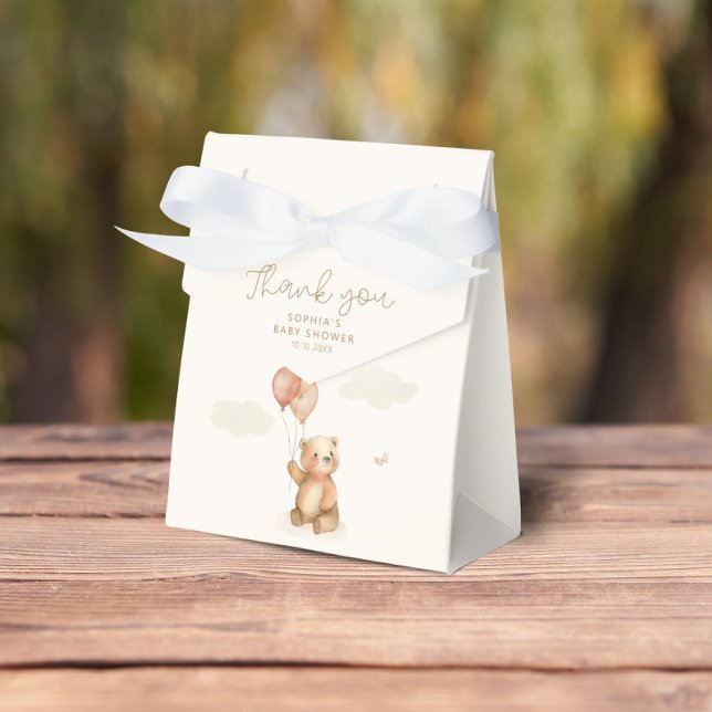 We Can Bearly Wait Neutral Baby Shower Favor Boxes (Creator Uploaded)