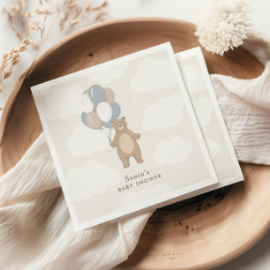 We Can Bearly Wait   Neutral Blue Boy's Napkins
