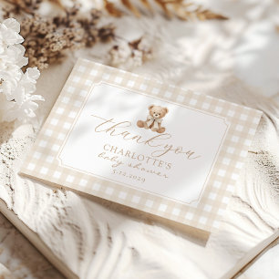 We can bearly Wait Neutral Teddy bear Thank You Card