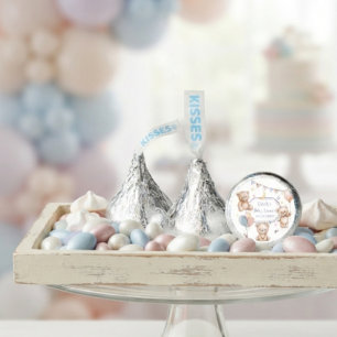 We Can Bearly Wait pastel colors Purple baby showe Hershey®'s Kisses®