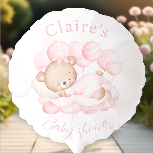We Can Bearly Wait Pink Bear Baby Shower Balloon (We Can Bearly Wait Pink Bear Baby Shower Balloon)