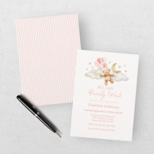 We Can Bearly Wait Pink Girl Baby Shower