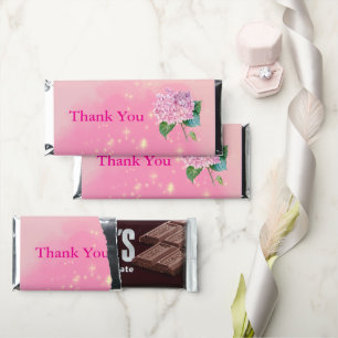 We Can Bearly Wait Pink Hydrangeas Balloon Wrapper Hershey Bar Favors
