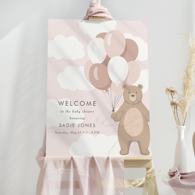 We Can Bearly Wait | Rosy Shower Welcome Sign  (Creator Uploaded)