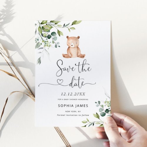 We can bearly wait save the date invitation