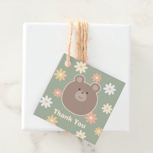 We Can Bearly Wait Spring Baby Shower Thank You Favor Tags
