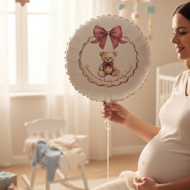 We Can Bearly Wait Teddy Baby Shower Balloon (Creator Uploaded)