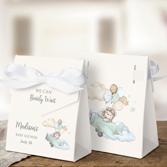 We Can Bearly Wait Teddy Bear Airplane Party Box (We Can Bearly Wait Teddy Bear Airplane Party Box)