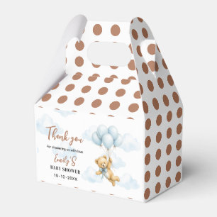 We Can Bearly Wait Teddy Bear Baby Boy Favor Boxes