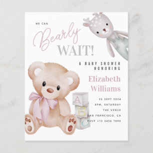 We Can Bearly Wait Teddy Bear Baby Shower