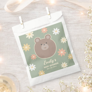 We Can Bearly Wait Teddy Bear Baby Shower Favor Bag