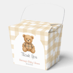 We Can Bearly Wait Teddy Bear Baby Shower Favor Boxes