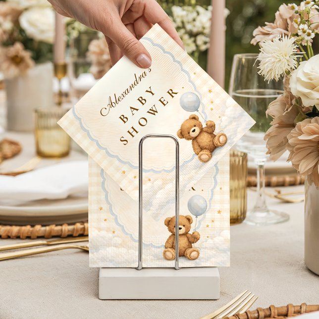 We Can Bearly Wait Teddy Bear Baby Shower Napkins (Creator Uploaded)