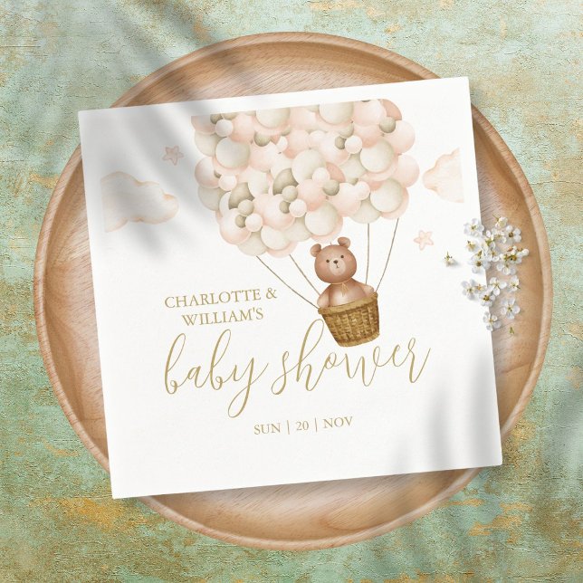 We Can Bearly Wait Teddy Bear Baby Shower Napkins (Creator Uploaded)