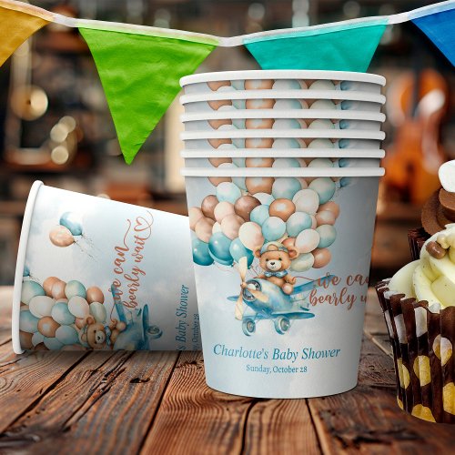 We Can Bearly Wait Teddy Bear Baby Shower  Paper Cups