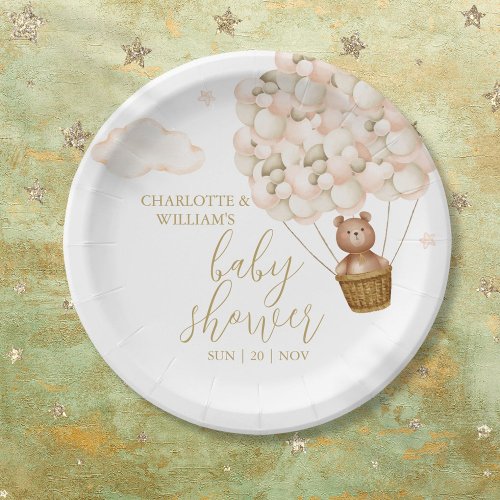 We Can Bearly Wait Teddy Bear Baby Shower Paper Plates
