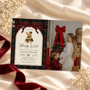 We Can Bearly Wait Teddy Bear Baby Shower Photo Invitation