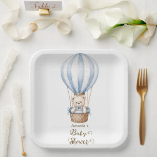 We Can Bearly Wait Teddy Bear Baby Shower Plates 